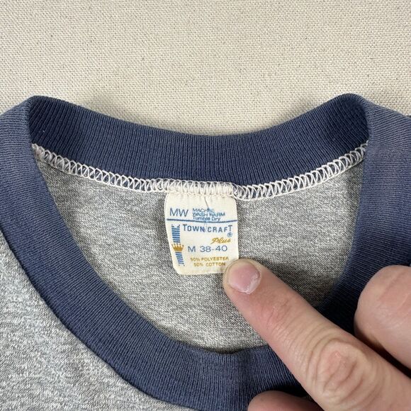 1977 Star Wars Ringer Shirt Men’s Medium Gray Short Sleeve Iron On‎ Graphic - Picture 15 of 16